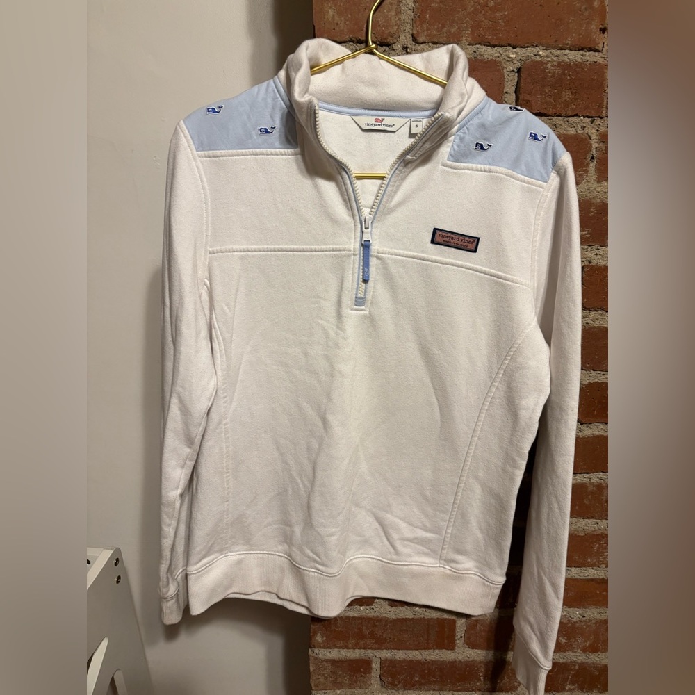 Vineyard Vines quarter zip whale embroidered shirt